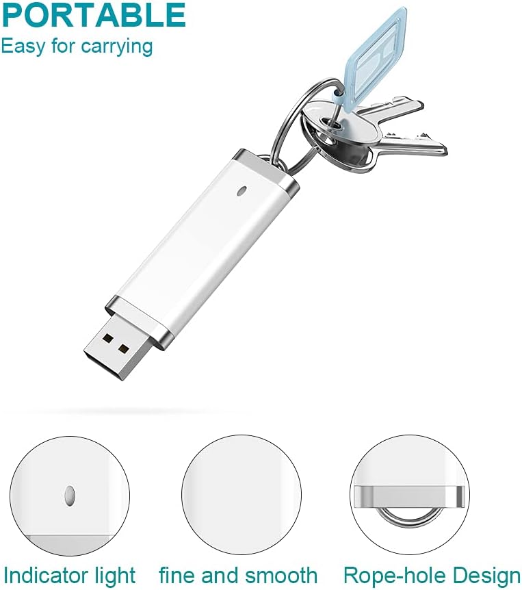 KEXIN 50 Pack 8GB Flash Drive USB Thumb Drive 8G Memory Stick Snapcap White