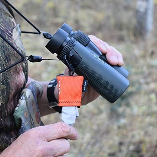 SPUDZ Ultra Microfiber Lens Cleaner – Closable Pouch, Clip-On, Washable – for Optics, Scopes, Glasses | Stealth Shadow, 6 x 6 Inch