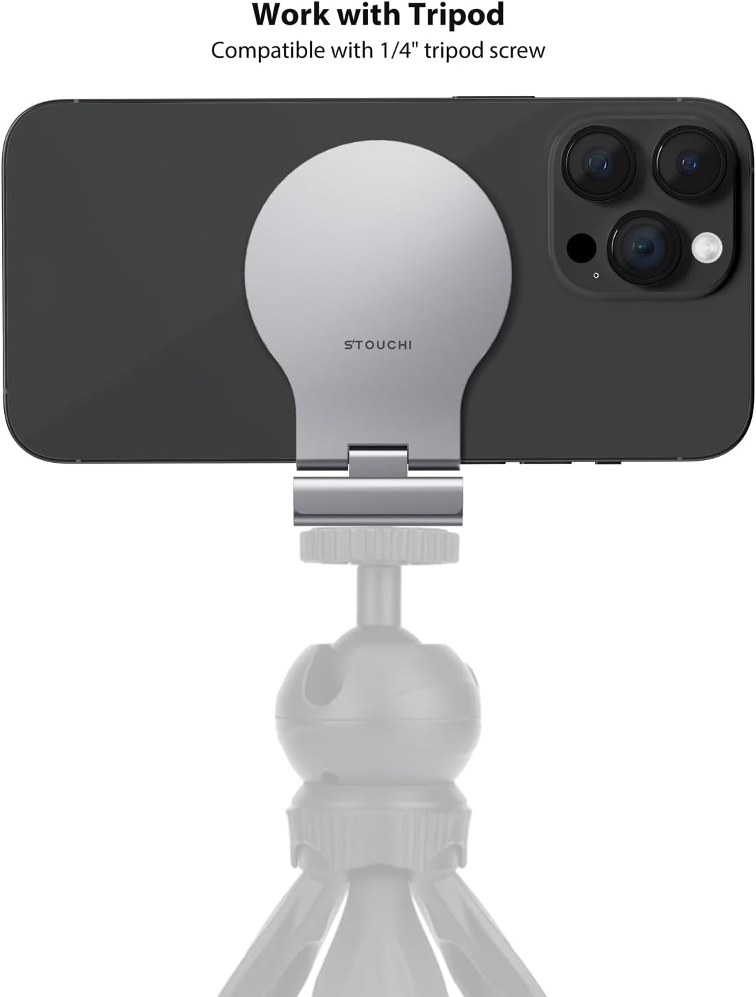 Stouchi Continuity Camera Mount for iMac, Desktop Monitor Compatible iPhone Webcam Mount with Mag-Safe