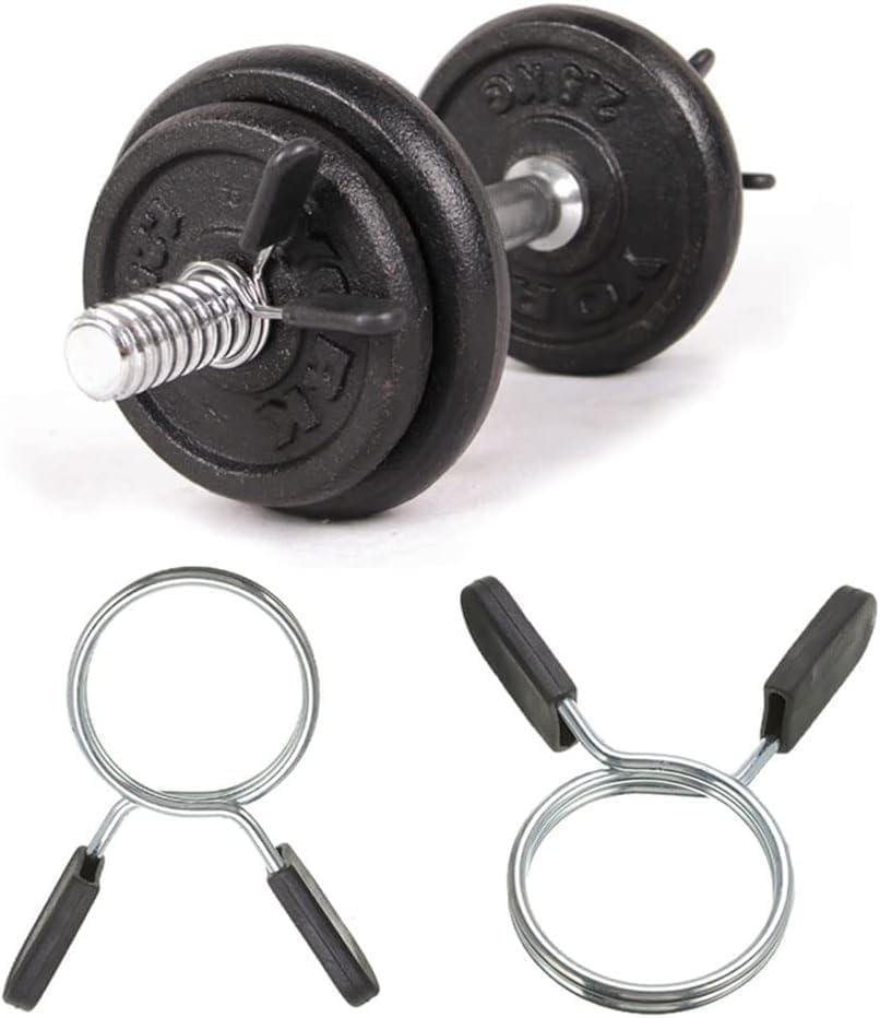 Barbell Clips Olympic Barbell Clamps Collars 2 Inches Weight Bars Lock Dumbbell Spring Clips Circlip Fitness Weightlifting Buckle 4 Pack