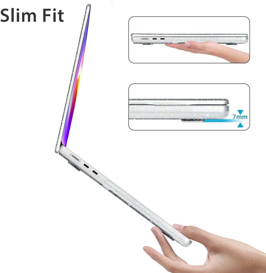 for 2025 2024 2023 2022 MacBook Air 13 inch Case M4 A3240 M3 A3113 M2 A2681 with Touch ID& 13.6" Liquid Retina Display, Plastic Hard Shell&Keyboard Cover&Screen Film&Webcam Cover, Bunny-P