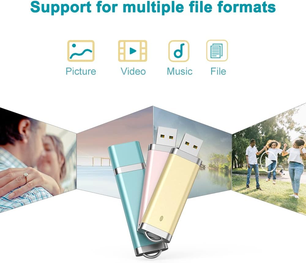 KEXIN 10 Pack 32GB Flash Drive USB Drive Thumb Drive 32 GB USB Flash Drive Jump Drive 32G Flash Drives Photo Memory Stick Pen Drive Zip Drive Coloful