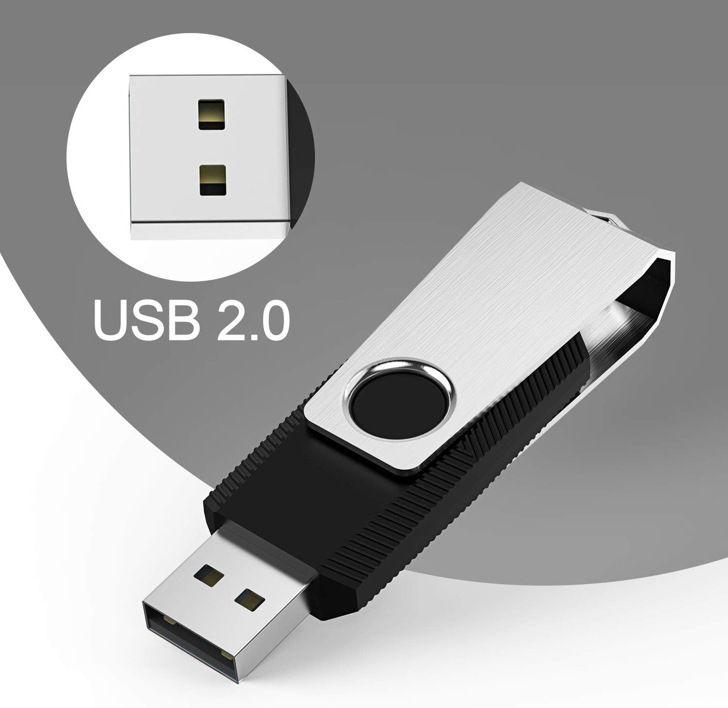 KEXIN Bulk USB Flash Drive 100 Pack 128MB Flash Drive USB Drive 128 MB Thumb Drive Bulk Flash Drives Swivel Drive USB 2.0