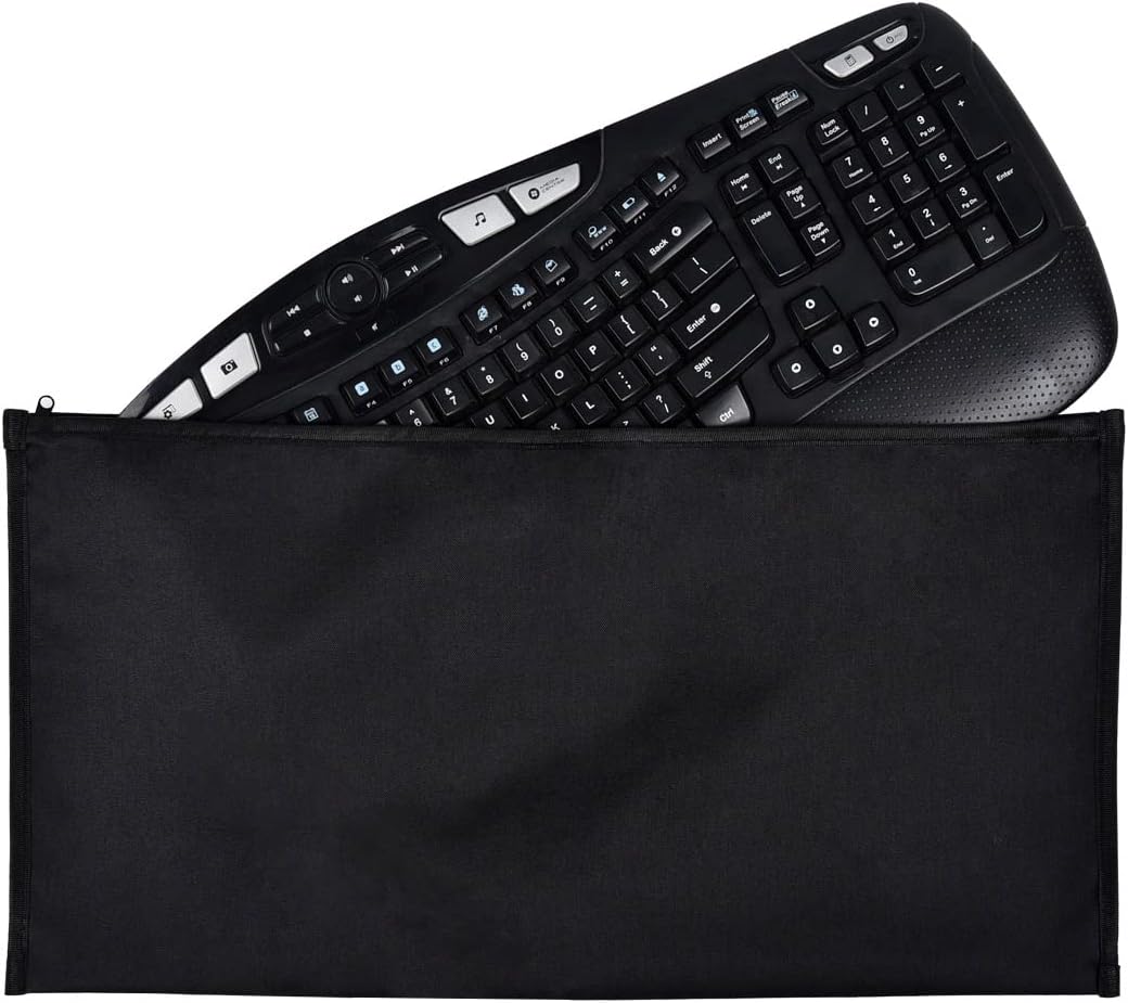 Keyboard Bag Case Sleeve Pouch for Universal Keyboard, Logitech/Razer/Das/Havit/Apple Magic Keyboard Protector, Wireless/Wire Computer/Gaming PC Keyboard Dust Cover-Black