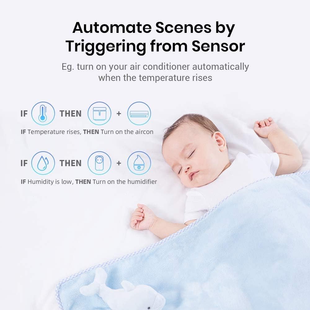 BroadLink RM4 pro Smart Remote and Sensor Cable Set RM4 pro S (2.4 GHz Wi-Fi Only), Universal IR RF Remote Control Hub with Temperature Humidity Monitor USB Cable, Works with Alexa & IFTTT