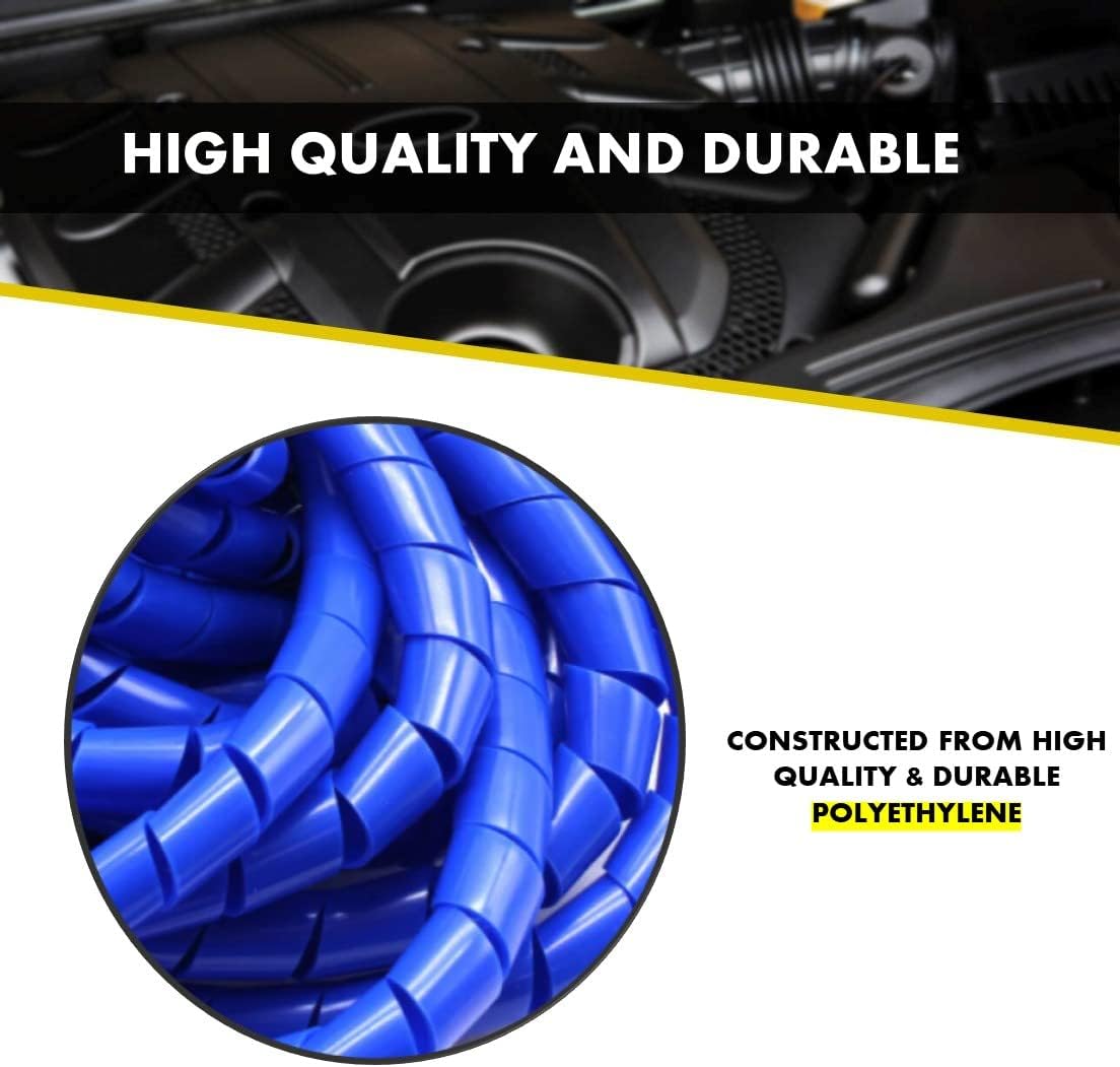 Kable Kontrol Vortex Spiral Cable Wrap - 1/2” Inch 100’ Feet Long - Hose Protector Flexible Polyethylene Wire Conduit Tubing Cable Sleeve Cord Cover to Organize Wires – Natural
