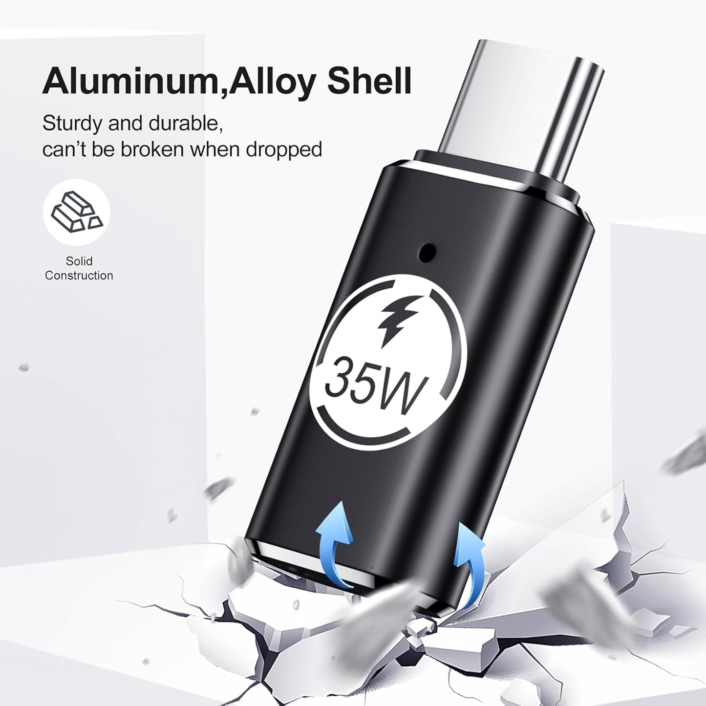 Temdan Lightning to USB C Adapter (2 Pack) for iPhone 15/16 Pro/16 Pro Max/16 Plus,Type C Charger Connector,Support Charging & Data Transfer,for iPhone 15/16 Charger Adapter Not for Audio/OTG-35W