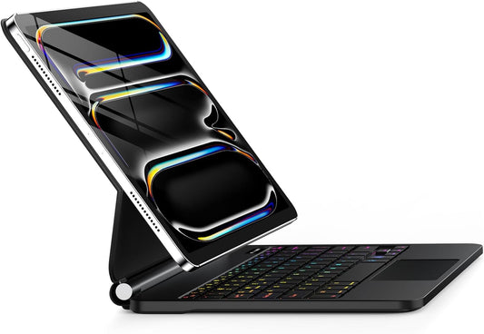 for iPad Pro 13 Inch Case with Keyboard (M4, 2024),Magic-Style Magnetic – 7 Colors Backlight -Floating Cantilever Stand - Multi-Touch Trackpad Keyboard Case for iPad Pro 13