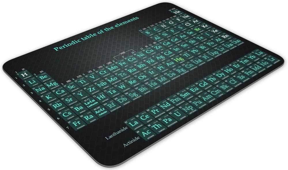 Gaming Mouse Pad,Periodic Table of The Elements Rectangle Mouse Pad Size(9.84"x7.87")