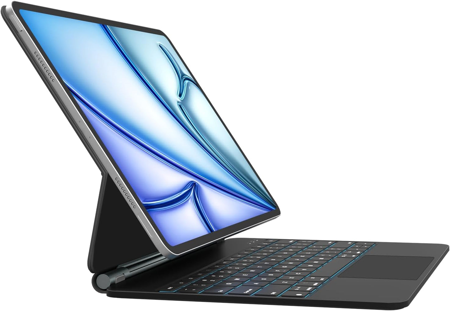 Keyboard Case for iPad Air 13 Inch (M3 2025/M2 2024),iPad Pro 12.9 inch (3/4/5/6th Gen)–Magic-Style Magnetic Keyboard Case with 7 Color Backlight,Multi-Touch Trackpad,Floating Cantilever Stand