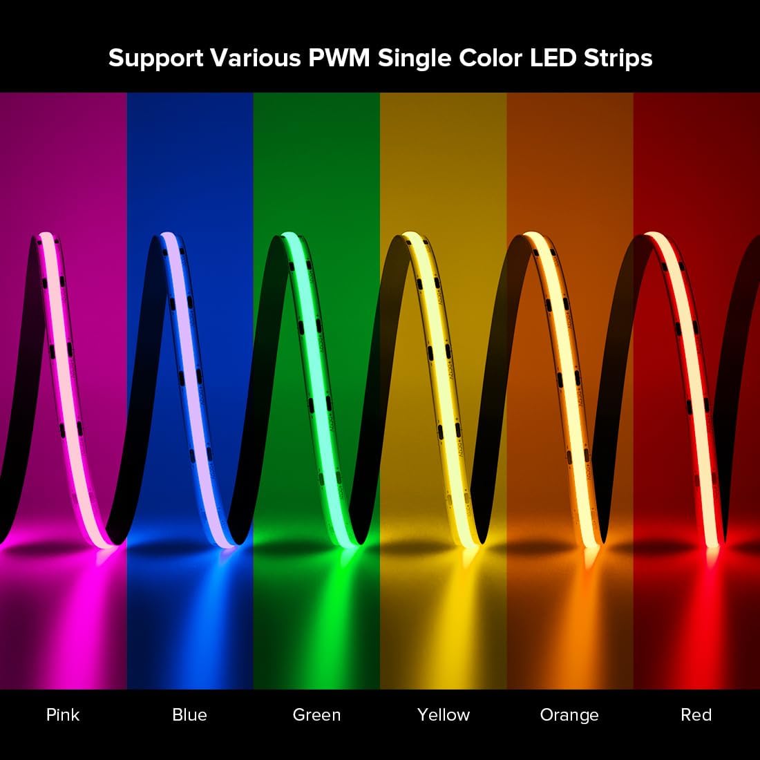 BTF-LIGHTING 5050SMD FCOB COB Dimming RF 2.4GHz Wireless Remote RC01RFB &3PCS C01RF Tuya Controller Kit 4 Zones Group Control PWM Single Color (+V -V) 2pin LED Neon Rope Light DC5V DC12V DC24V