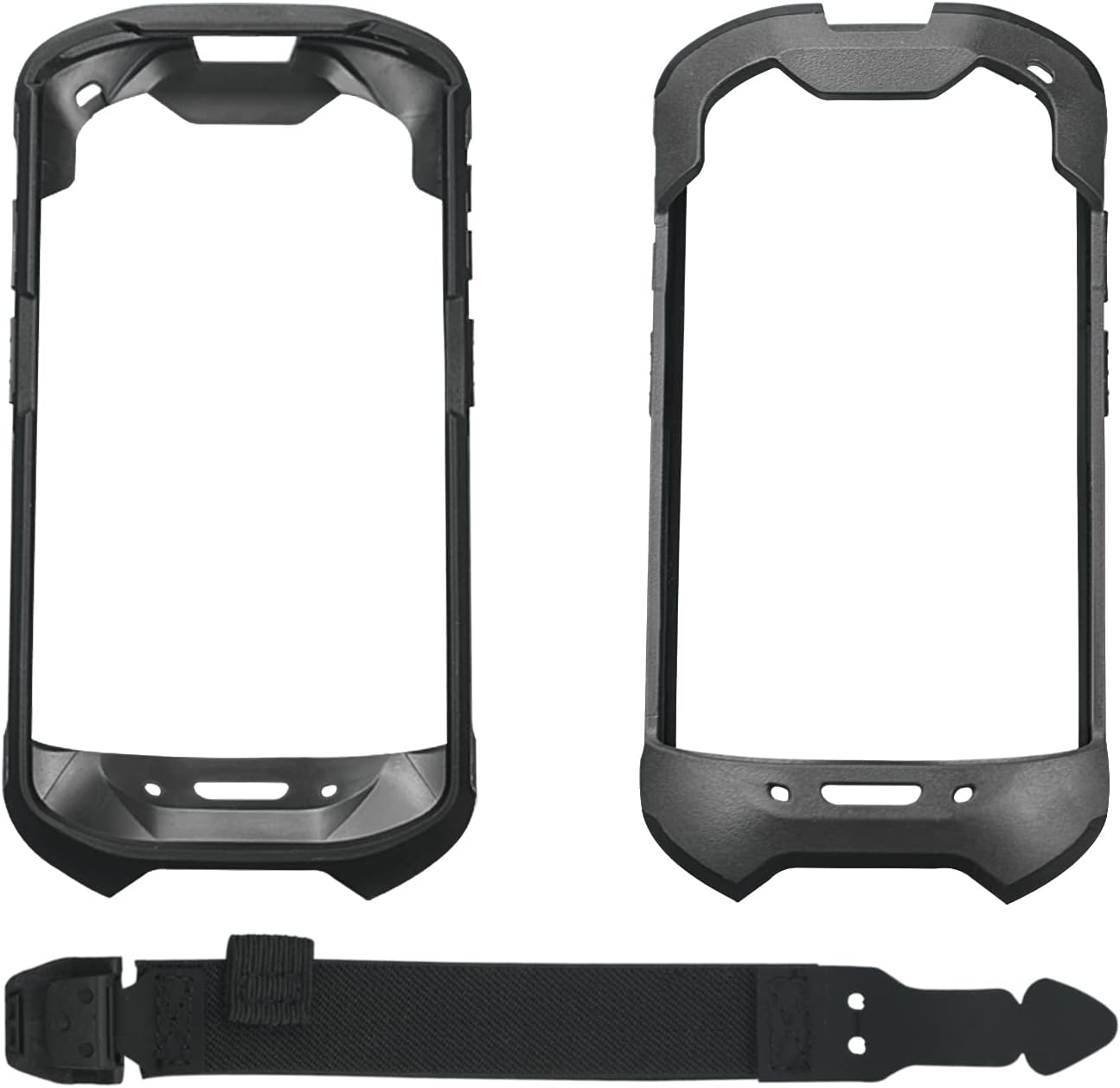 Protective Cover Bumper Case Rugged Boot with Hand Strap for Zebra TC51 TC510K TC52 TC56 TC57,Slim TPU Scanner Cover,Barcode Touch Mobile Computer Accessories (Black)