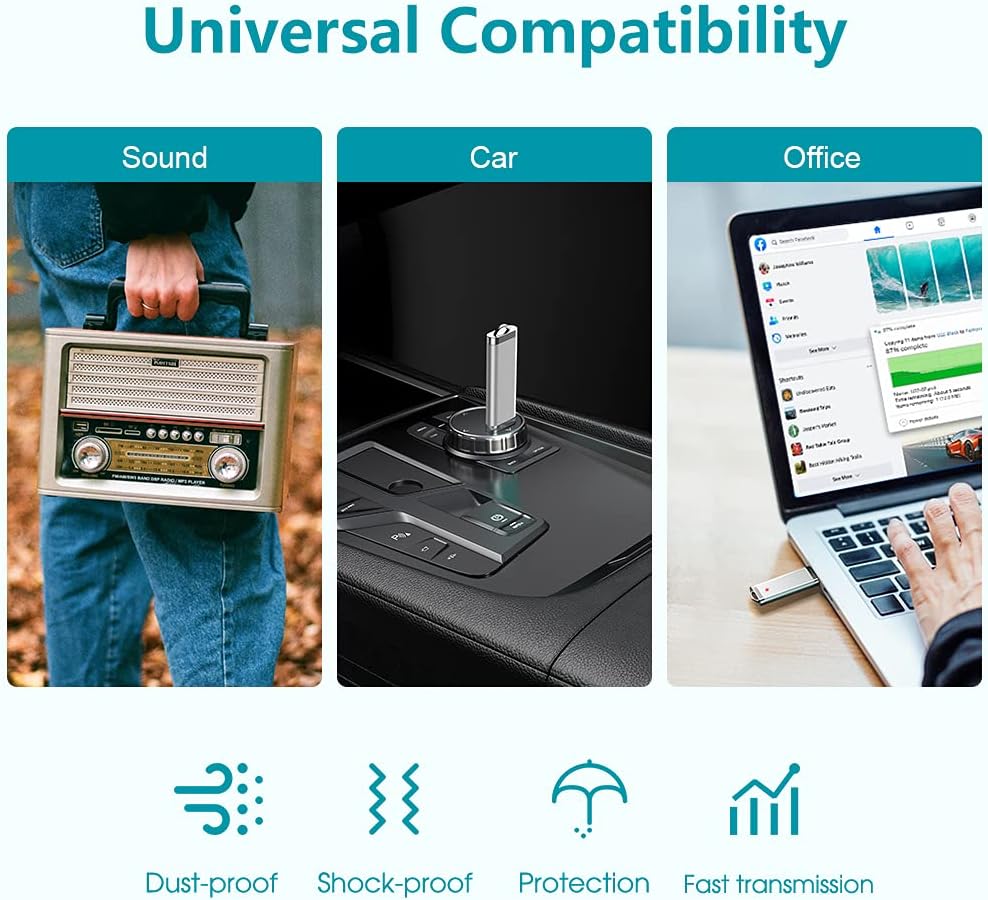 KEXIN 10 Pack 32 GB Flash Drive 32GB USB Flash Drive Thumb Drive USB2.0 Metal Pen Shape Memory Stick Silver 10 Pack