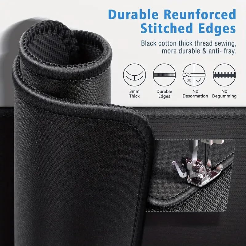 Colorful Floral Mouse Pad – Non-Slip, Washable, Waterproof with Stitched Edges, 10.2×8.3×0.12″ | Bright Desk Decor for Women, Teens & Students