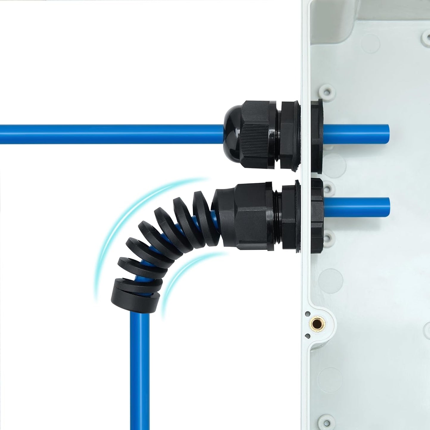 38 Pcs Waterproof Cable Gland, PG7、PG9、PG13.5、PG21 Thread 3~18mm,waterproof wire grommet Strain Relief Cord Connectors,Suitable for Various Electrical Installations