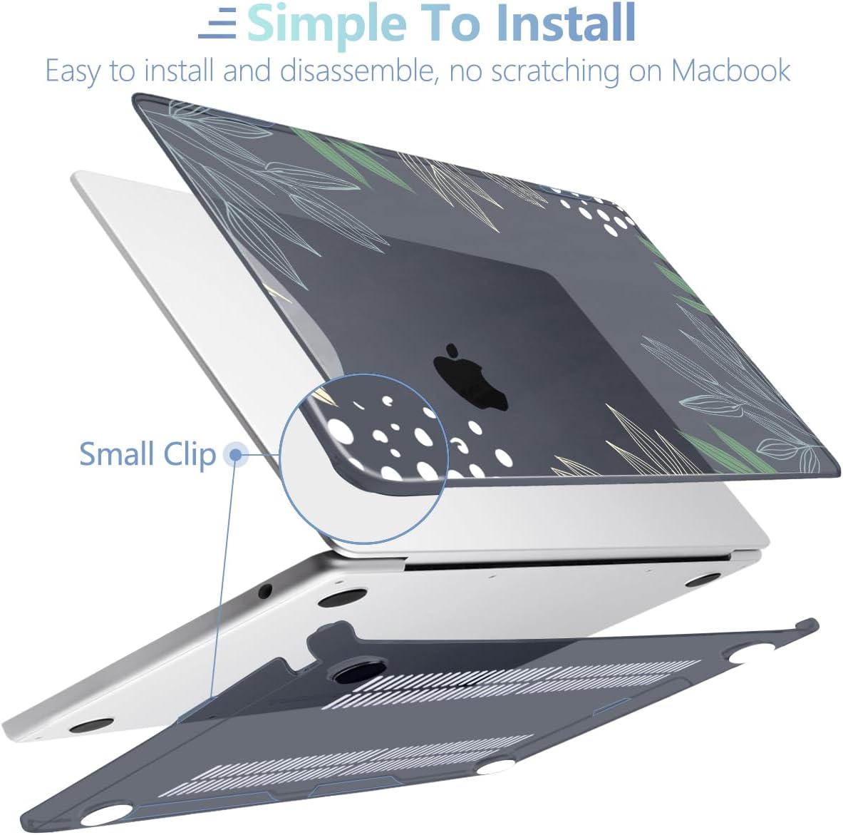 MEEgoodo Case for MacBook Air M4/M3/M2 13.6 inch 2025 2024 2022, Fit Model A3240 A3113 A2681, Compatible with MacBook Air 13 inch, Laptop Hard Shell Case with Keyboard Cover, Drawn Blackboard