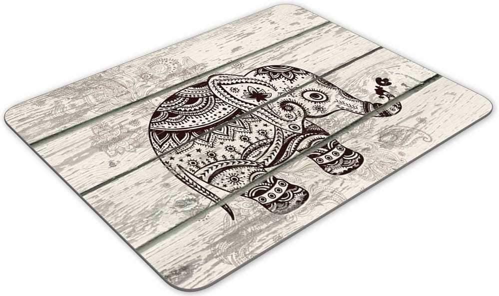 Gaming Mouse Pad,Plank Elephant Rectangle Mouse Pad Size(9.84"x7.87")