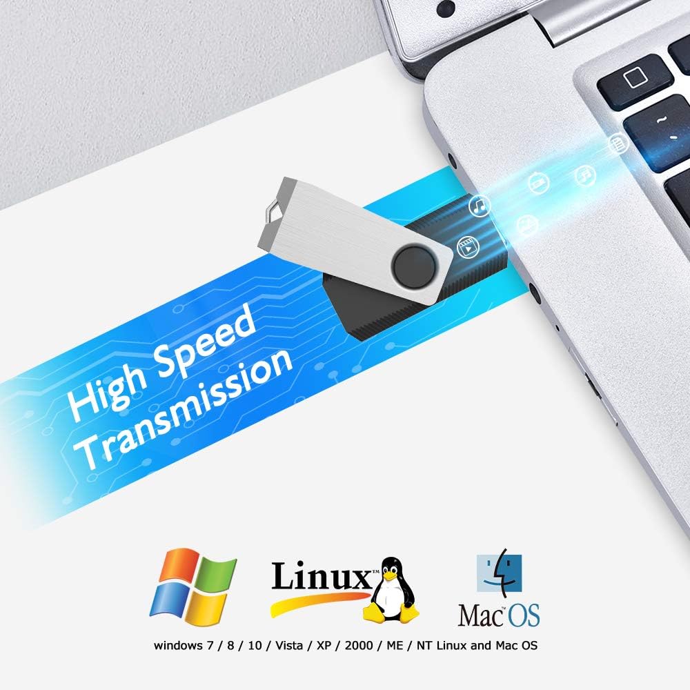 KEXIN Flash Drive 128GB USB 3.0 Flash Drive 5 Pack Thumb Drive Jump Drive USB Drive 3.0 Bulk 128G USB Flash Drives 3.0 Thumb Drives Flash Drive 128 GB Memory Stick for Storage Black 5PCS