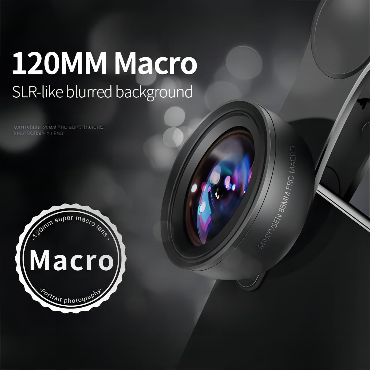 120MM Macro Lens for iPhone - ๐๐ ๐๐ ๐๐๐ Super Macro with ๐๐ญ๐๐ซ๐ฅ๐ข๐ ๐ก๐ญ ๐
๐ข๐ฅ๐ญ๐๐ซ, Professional Universal Clip Phone Camera Lens for Photo Video Lens of iPhone Samsung Android