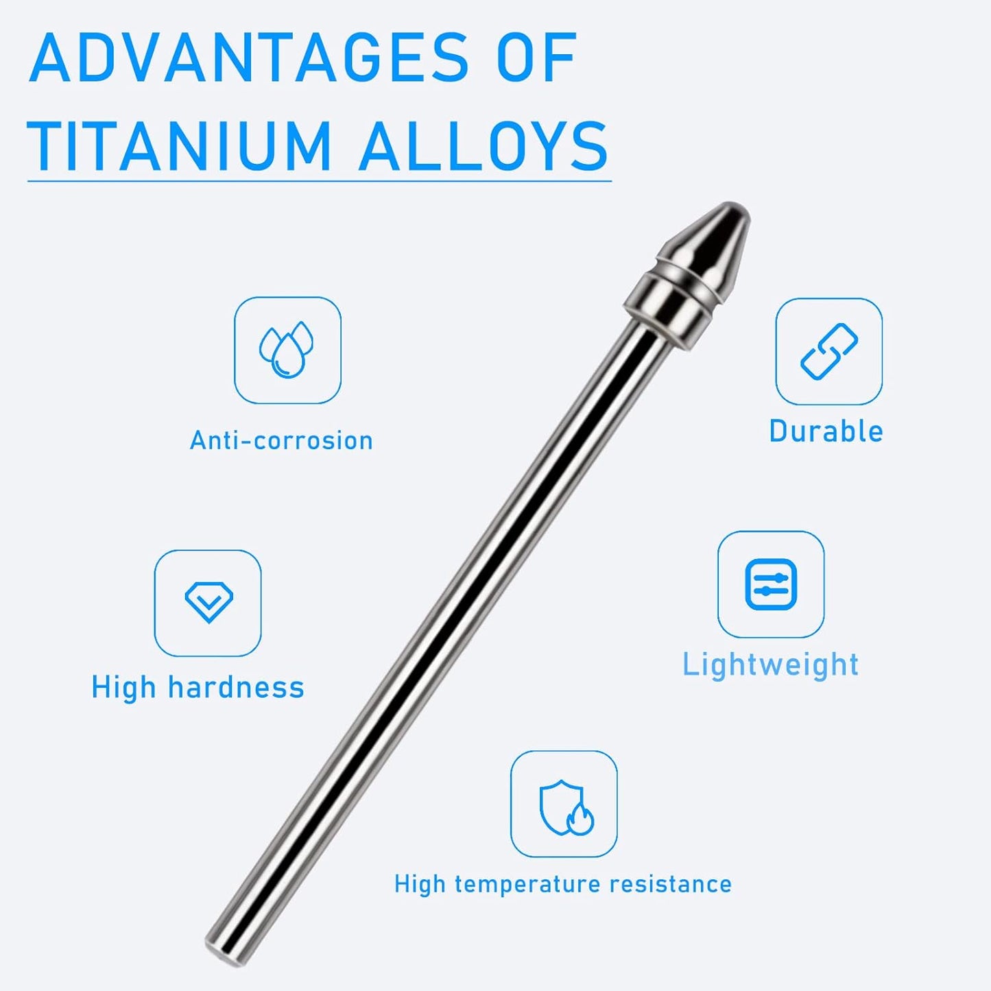 No Wore Out Titanium Alloy Replacement Fine Tips fit for Kindle Scribe Basic and Premium Pens Digital Pen, Smooth Ballpoint Note Taking Backup Nibs,2 Pcs,Gray