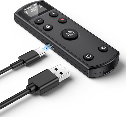 for Fuji Camera Rechargeable Shutter Release, AODELAN Wireless Remote Control Compatible with Fujifilm X-T30 II,X-S10,X-H2,X-H2S,X-T3,X-T4,X-T5,X-S20,X-T30,X-T50,X-M5,X100VI,X-E5,X Half