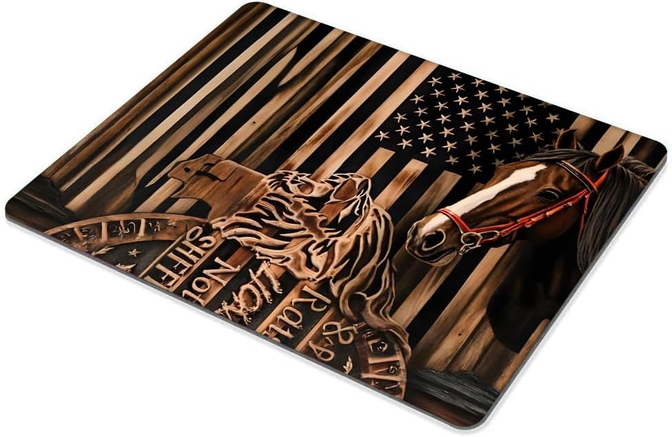 Horse, National Flag Mouse pad Customized Mousepad Non-Slip Rubber Base Mouse Pads for Computers Laptop Office Desk Accessories Mouse pad