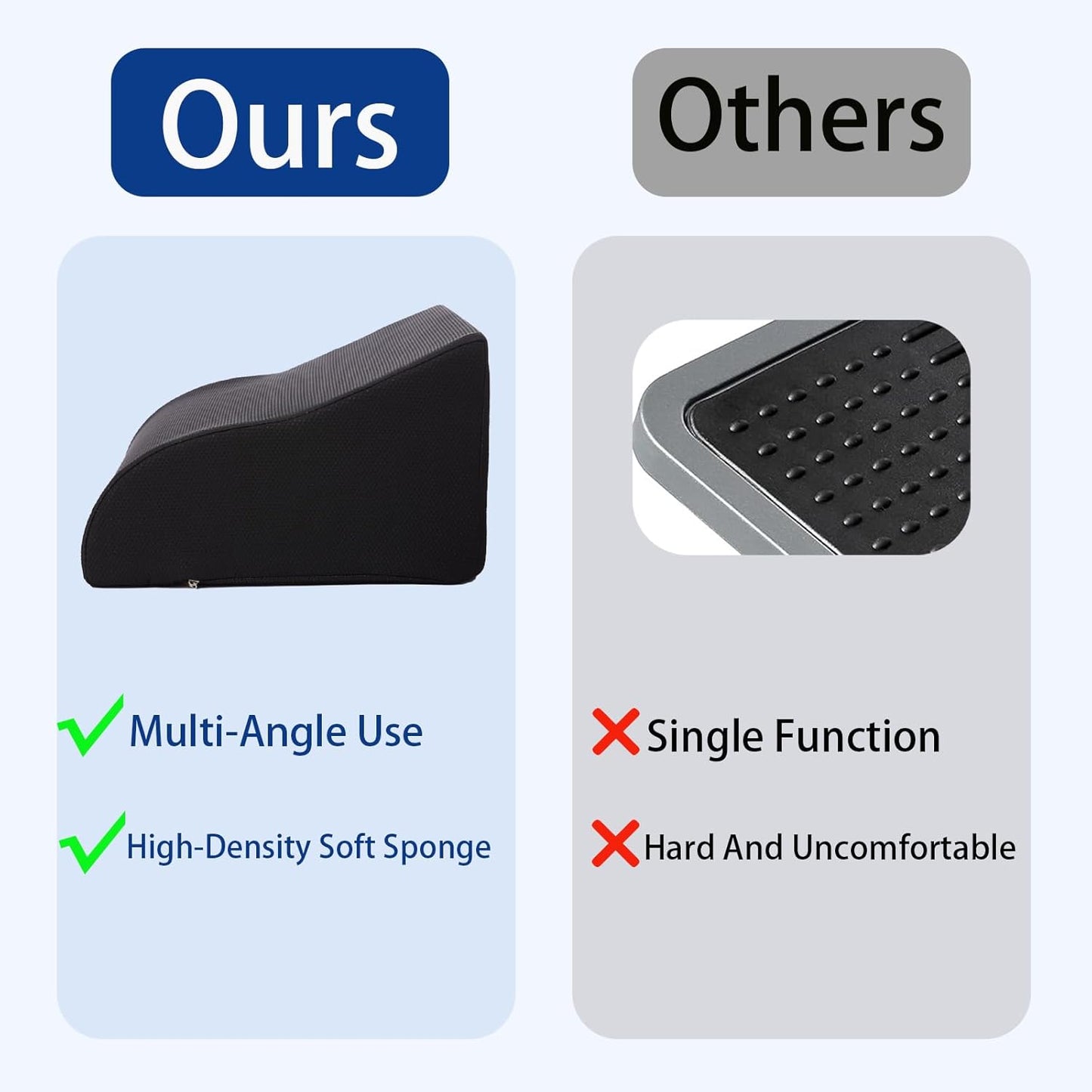 Foot Rest for Under Desk at Work Ergonomic Under Desk Footrest,Support Foot Pillow Double-Sided Footstool, for Office, Home & Gaming Leg Elevation Pillow Black