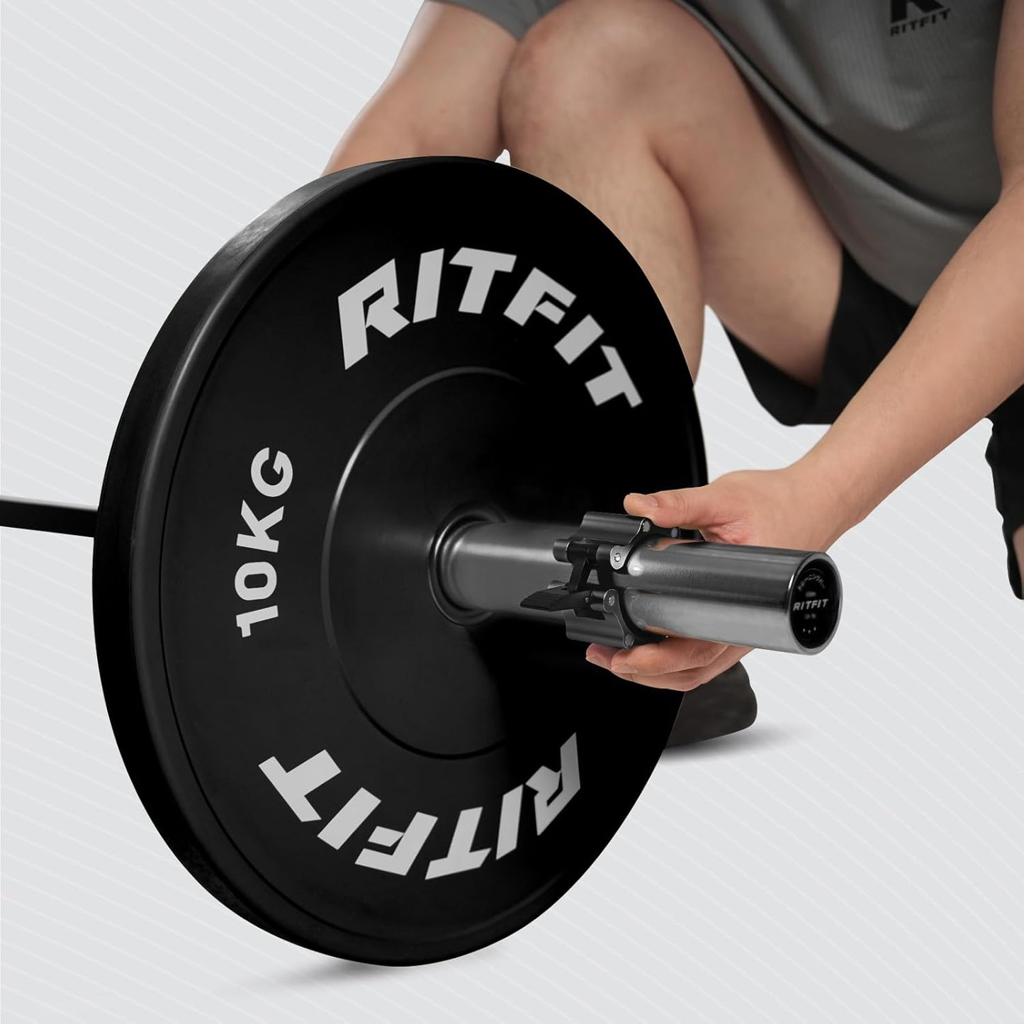 RitFit 2-Inch Magnetic Barbell Collars Locking Clamps - Heavy Duty Aluminum Alloy, Quick Release with Non-Slip TPR Pads for Olympic Weightlifting Powerlifting Training (Pair)