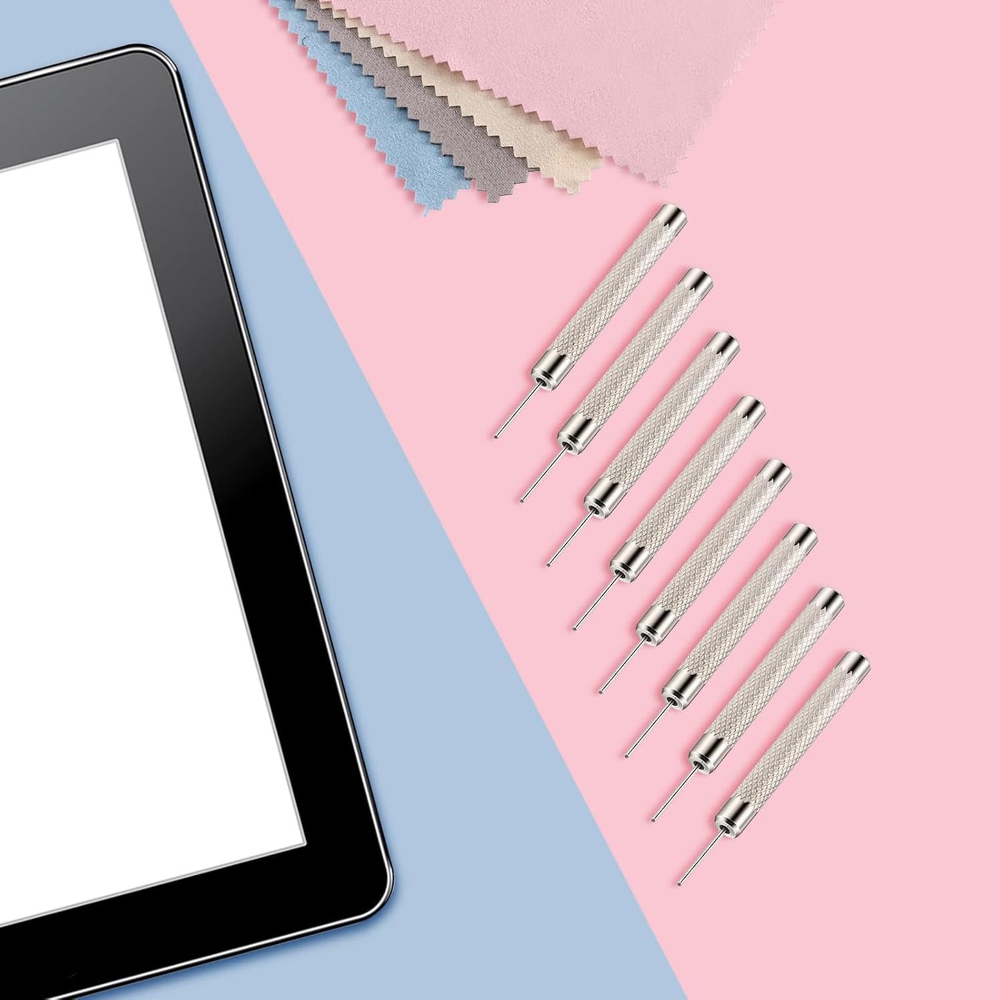 Outus 8 Pack Sim Card Removal Tool Sim Card Ejector Tray Pin Needle with 4 Cleaning Cloth Compatible with Most Phone Models