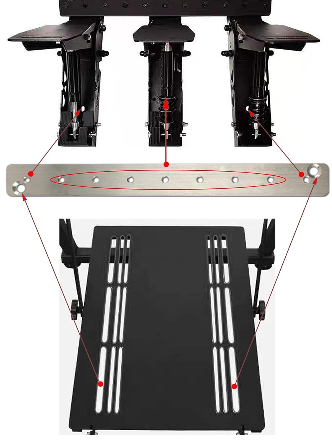 ODO LUCK Pedals Fixed Kit for Fanatec CSL DD/DD PRO/MOZA SRP Pedals, Fixed Pedal Accessories, Onesize