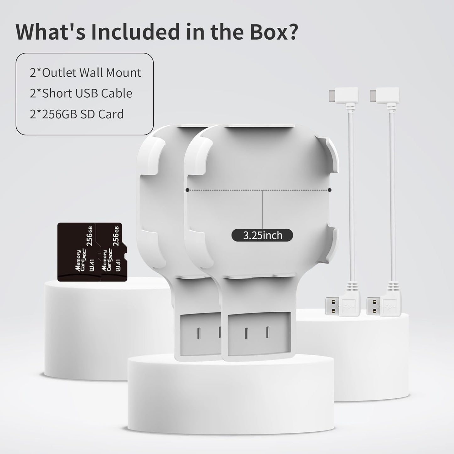 256GB MicroSD Card & Wall Mount for Blink Sync Module XR with Short Cable – Declutter, Save Space, and Effortlessly Enhance Security(2 Pack)