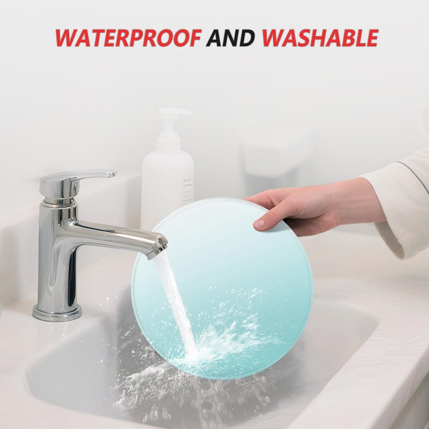 ITNRSIIET Mouse Pad Non-Slip Rubber Base Smooth Surface Stitched Edges Waterproof Durable Compatible with All Mice for Office & Gaming, Desk Accessory, Diameter 8.7 inch, Sky Gradient