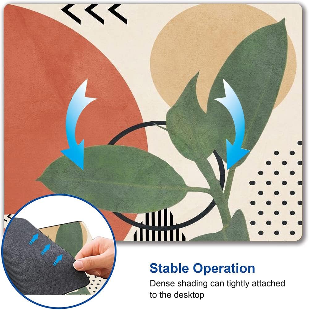 Modern Abstract Mouse Mat Square Waterproof Non-Slip Rubber Base MousePads for Office Laptop, 9.5"x7.9"x0.12" Inch