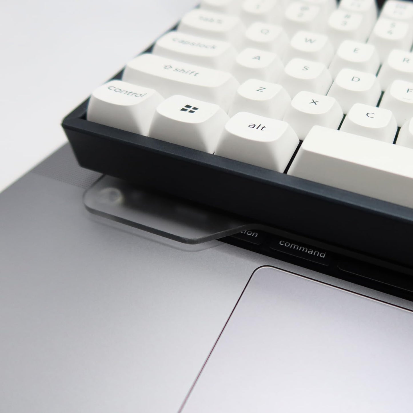Kado Lift Riser Acrylic for External Keyboard, Frosted Transparent, Office Gaming Laptop Keyboard Cover Mechanical 40%/60%/65%/70% Stand Holder Made for MacBook Air/Pro 13"/14"/15"/16"