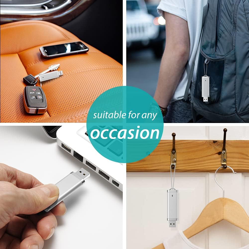 KEXIN 10PCS 8 GB Flash Drive Thumb Drive 8GB USB Drives Memory Sticks 8G Silver