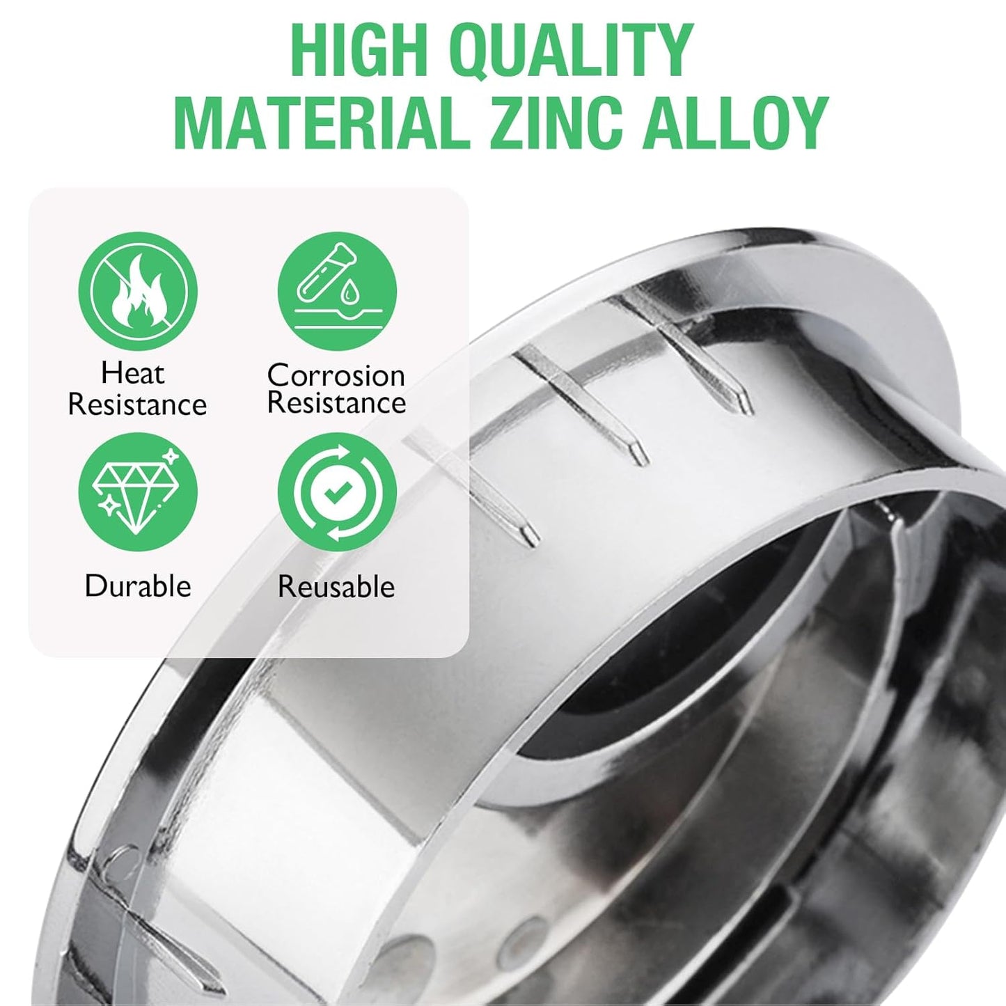 1 Pcs Desk Grommet 3-1/8" / 80 mm, Desk Cord Hole Cover, Cable Grommet Metal Zinc Alloy Materilal, Desk Hole Grommet for Home & Office Pc, Detachable Cable Cord Organizer-Bright Silver