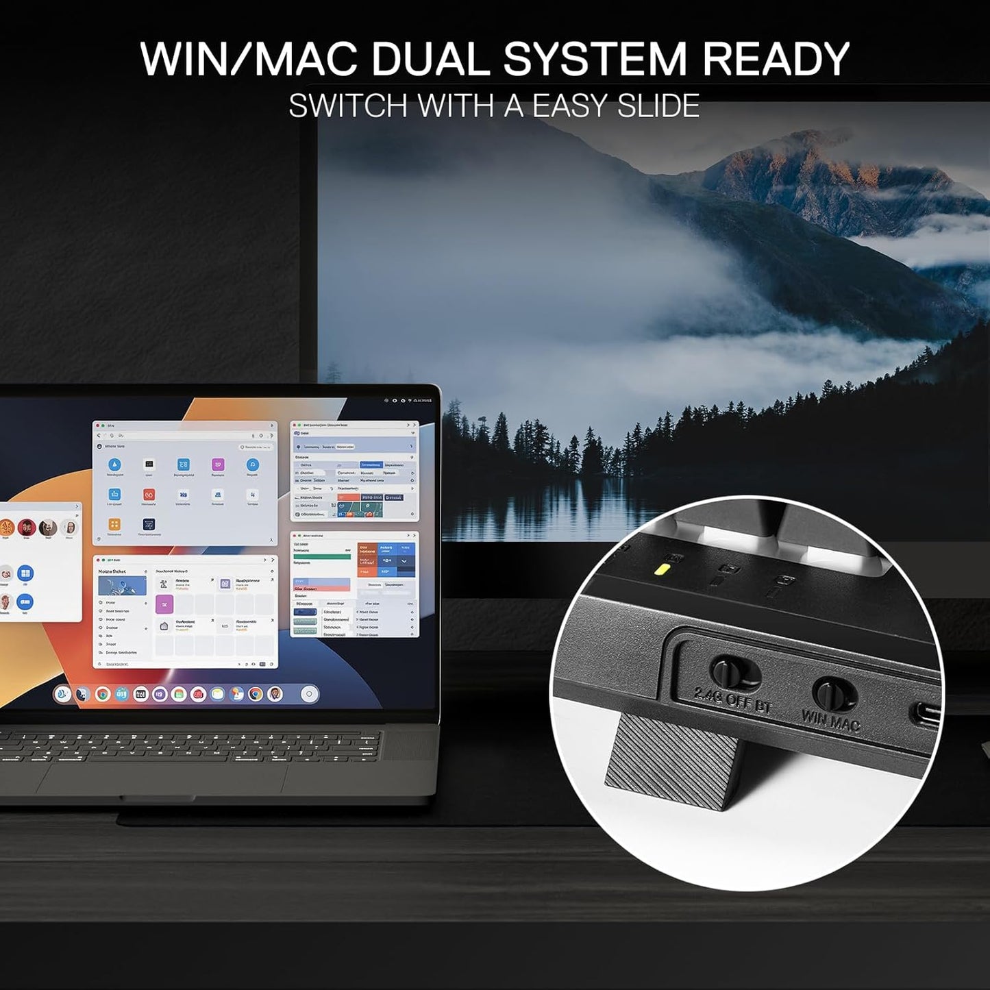 Redragon K516 PRO Shiva TKL RGB Wireless Membrane Gaming Keyboard, 87 Keys Mechanical-Feel Keyboard w/Smooth Linear Switch, On-Board Macro & Multimedia Keys, 16.8M RGB Backlit, Software Supported