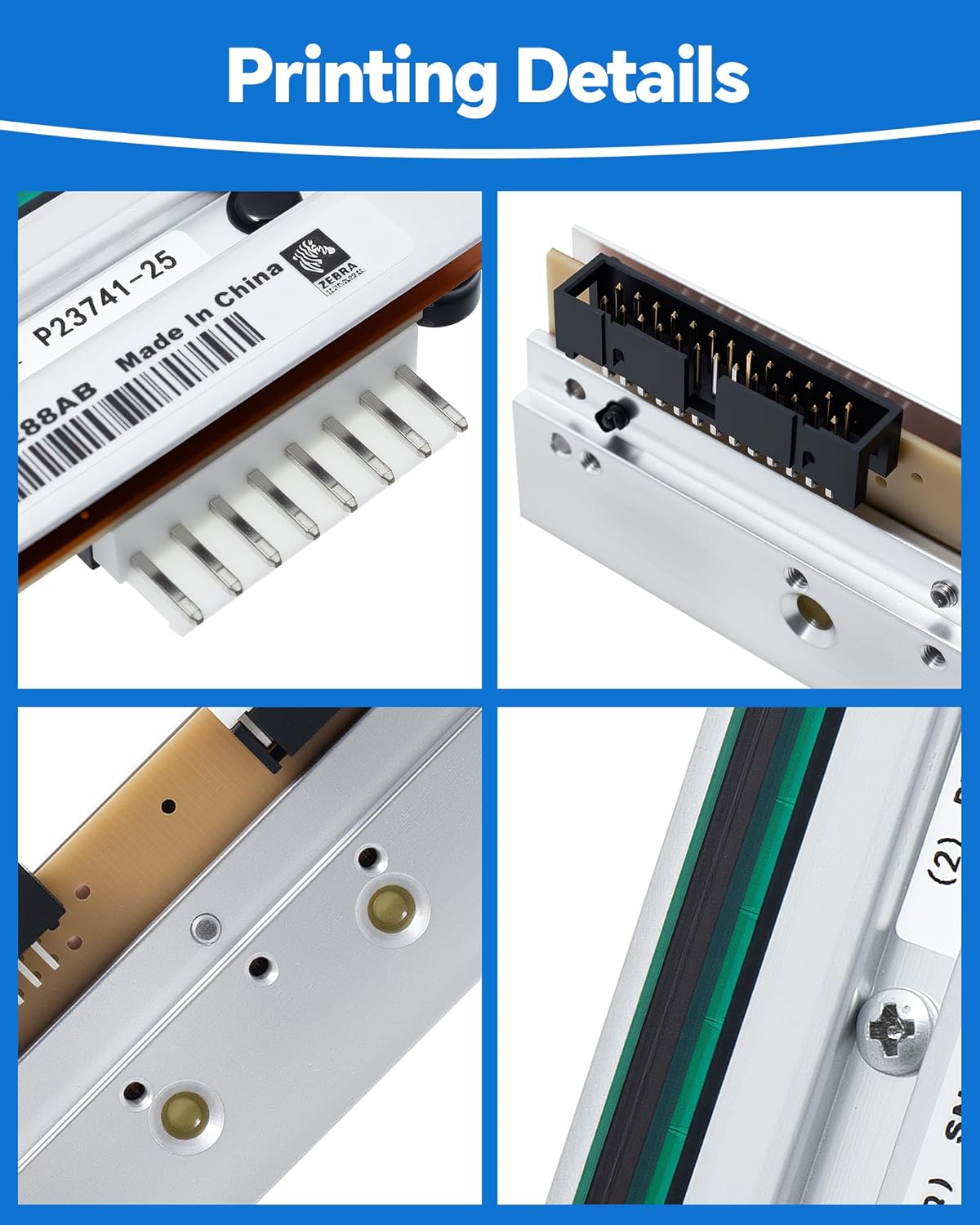 P1004230 Genuine Printhead for Zebra 110Xi4 110XiIV, New OEM Print Head Replacement for Zebra Thermal Barcode Label Printer 203dpi Original Optimal Print Quality Extended Life