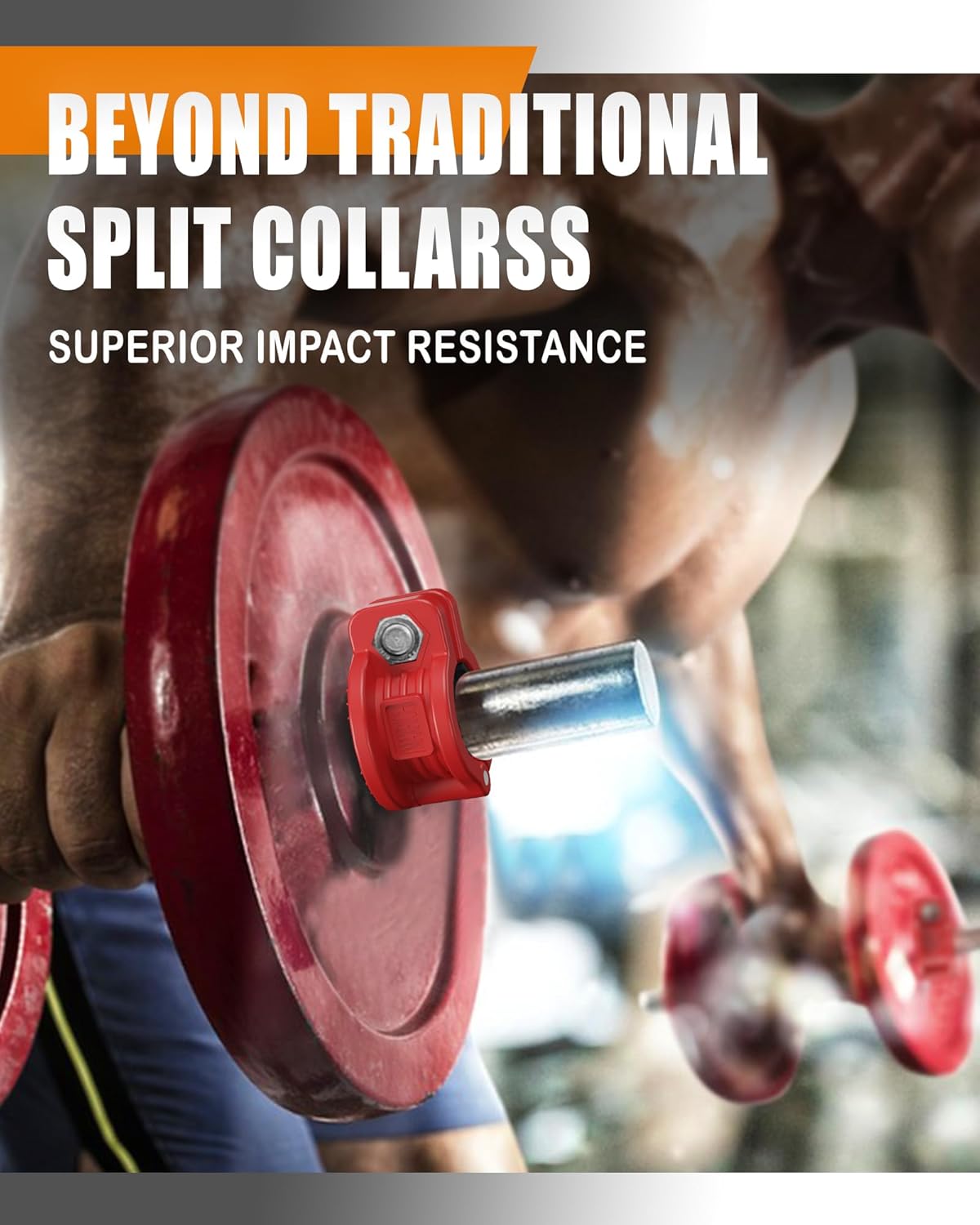 MAXRICH T Barbell Clamp 1 inch Multiple Sizes & Adjustable Weight Clips for Barbell Quick Release Barbell Clips|Barbell Collar Bar Locks for Weight Lifting (Red)