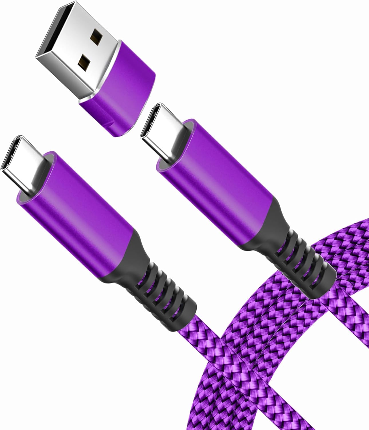 Elebase USB Type C to C 100W Cable 10FT with USB Adapter,Fast Charging PD Charger Cord for Car iPhone 16 15 Pro Max Plus,Samsung Galaxy S23 S24,MacBook Mac,iPad 10,Air 5 Mini 6th,Ultra,A53 A54