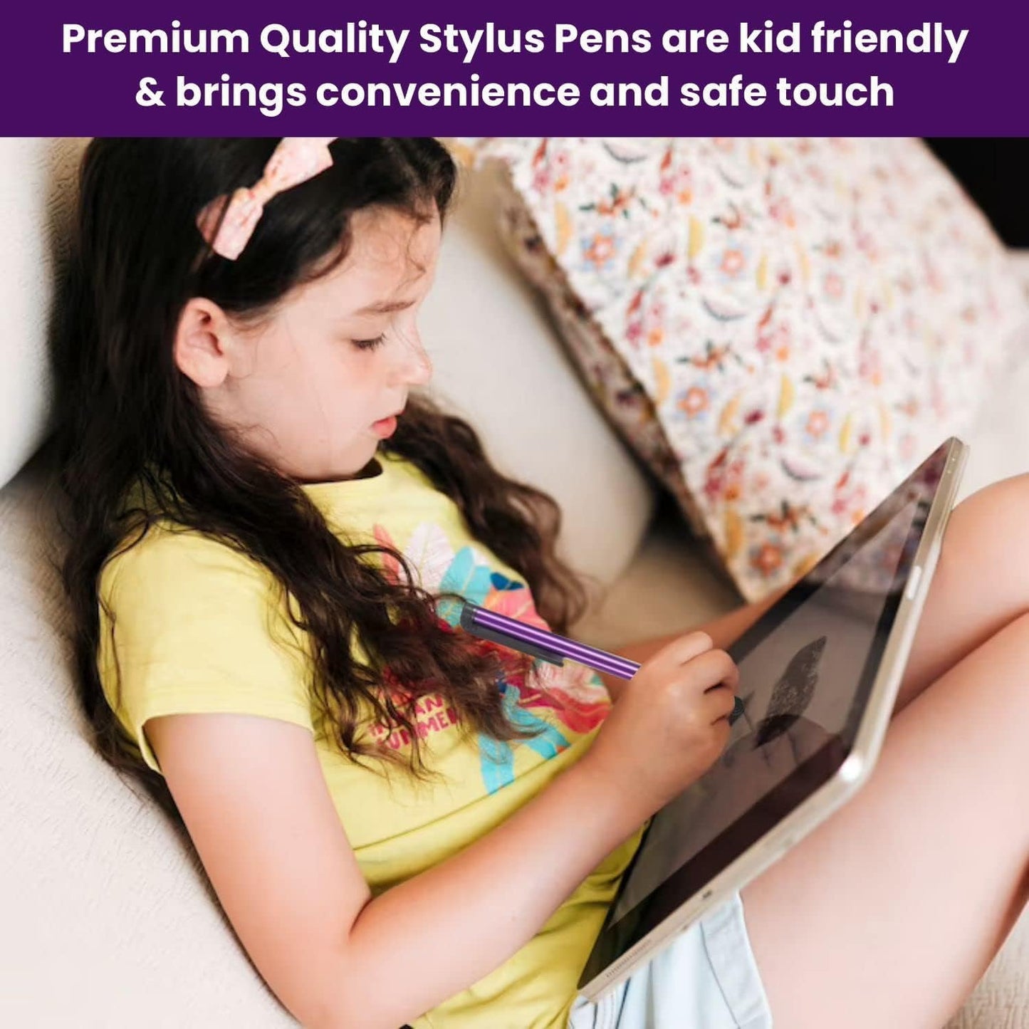 Stylus Pens for Touch Screens, 300 Pieces Stylists Pack Universal Colorful Long Metal, Touch Screen Pens for iPad, iPhone, Android, Galaxy, Chrome Book, Tablets, Assorted Colors All Touch Devices - 4"