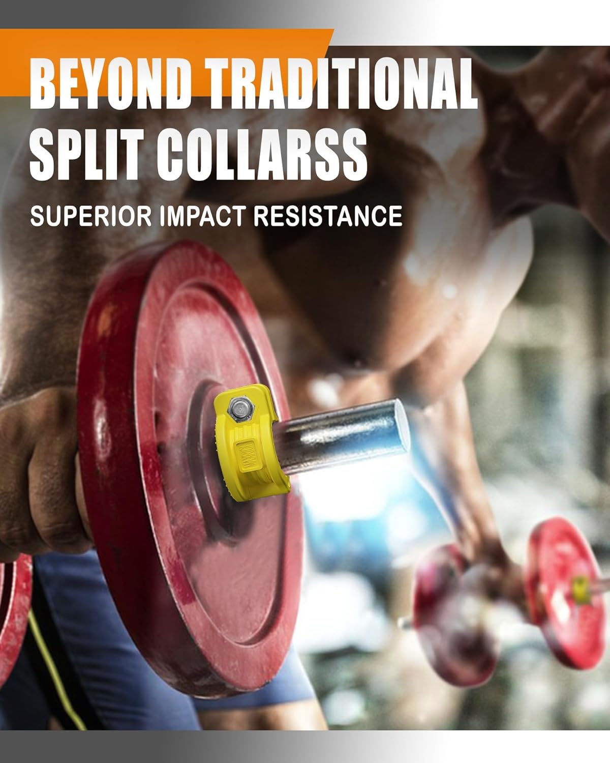 MAXRICH T Barbell Clamp 1 inch Multiple Sizes & Adjustable Weight Clips for Barbell Quick Release Barbell Clips|Barbell Collar Bar Locks for Weight Lifting (Yellow)