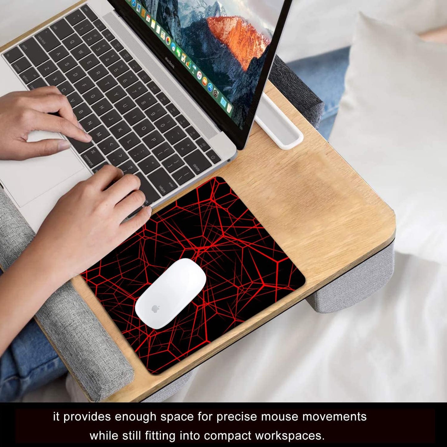 Abstract Lines Mouse Pad Personalized Design, Non-Slip Surface, Rubber Base, Small Office Desk Pad for Computers and Laptops