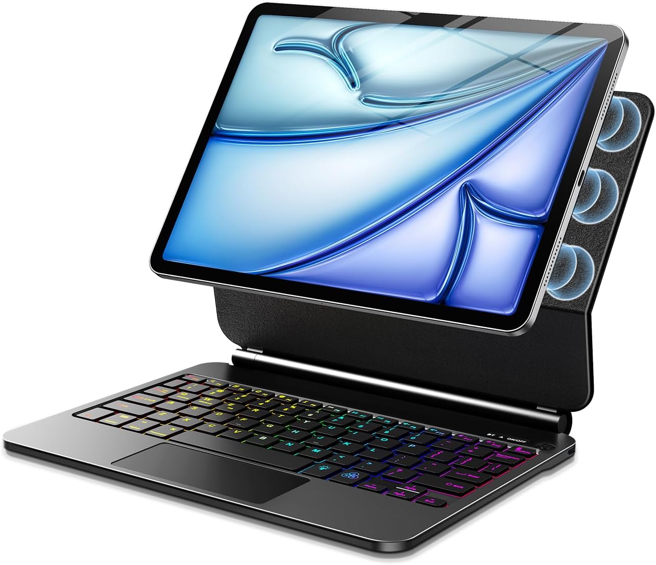 Keyboard Case for iPad Air 11-inch (M3 2025 / M2 2024) & iPad Pro 11 inch(1st/2nd/3rd/4th Generation),Magic Magnetic Backlit Keyboard Case with Multi-Touch Trackpad- Easy-Set Floating Cantilever Stand