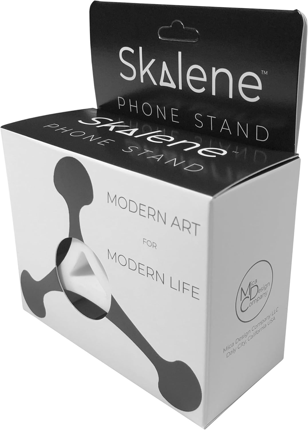 Skalene Phone Stand - 100% Silicone Rubber, Adjustable Phone Holder, Prop, Rest - Desk, Office, Home, Kitchen Accessory (Arctic White)