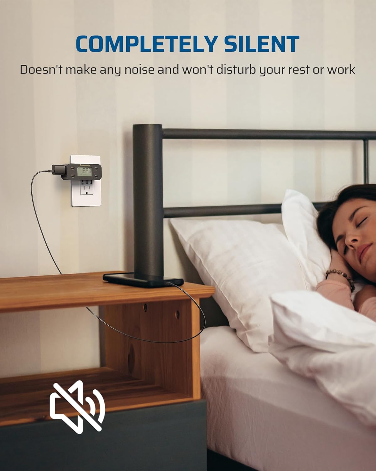 DEWENWILS 24 Hour Programmable Digital Timer Outlet with 1 Grounded Outlet, 2 Pack Timers for Electrical Outlets, 3 Prong Light Timer for Indoor Lamp Fan Aquarium, 125V/15A/1000W, 1/2 HP, Black