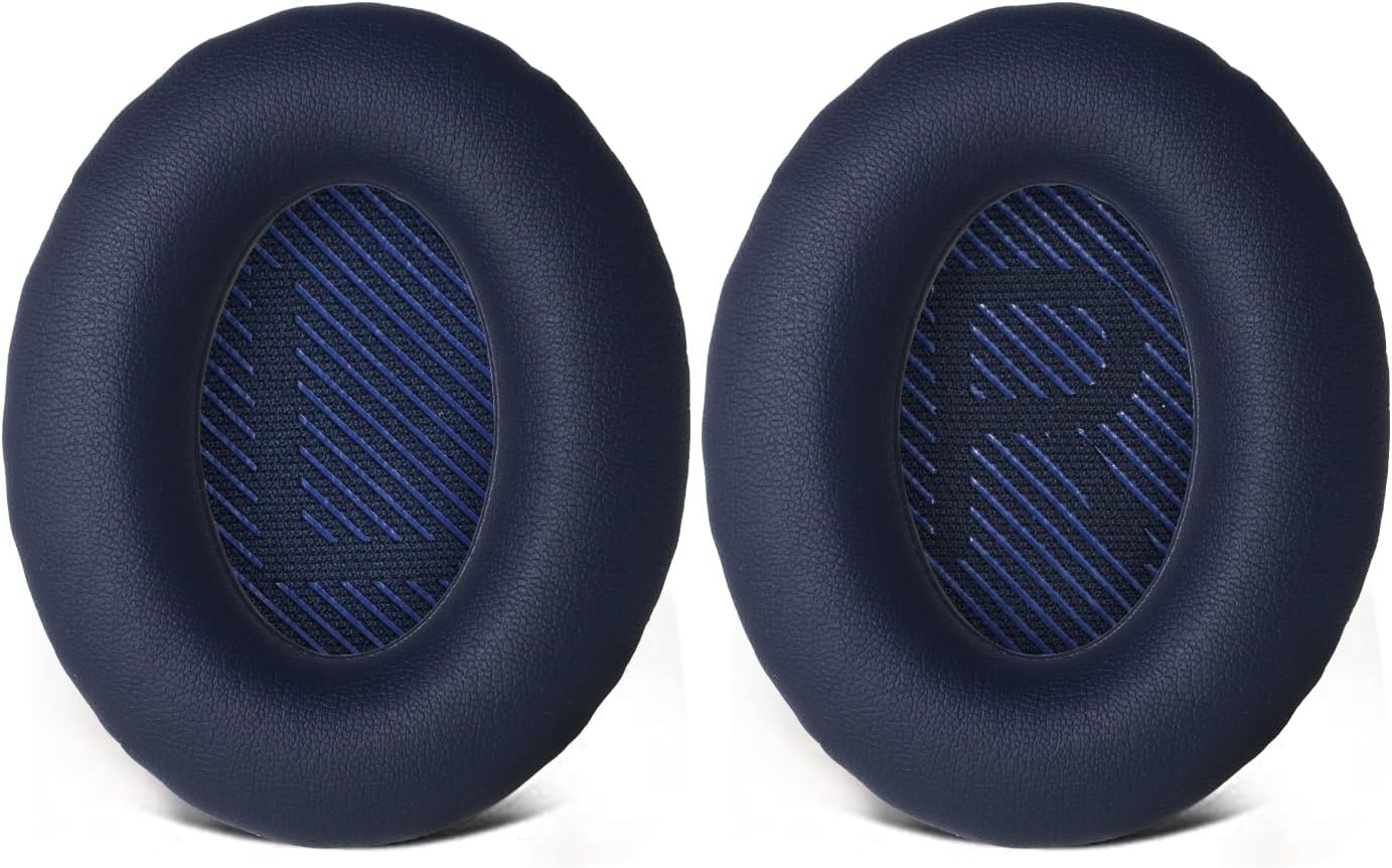 Headphones Replacement Ear Pads,for Bose Quietcomfort QC35 35 ii (Navy Blue) Ear Pads with Softer Leather, Noise Isolation Foam-Blue