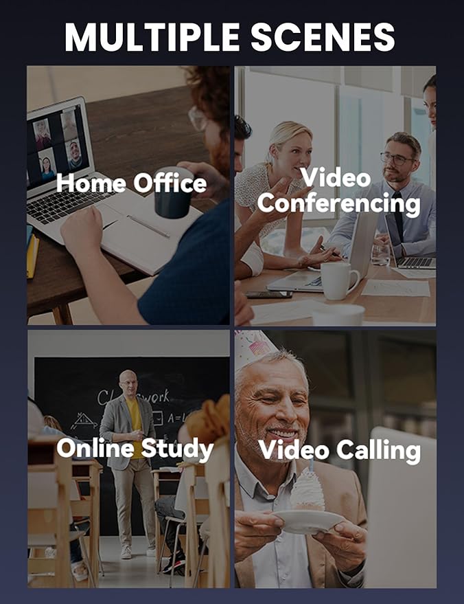 Conference Speaker and Microphone, 360° Enhanced Voice Pickup with 2 AI Mics, Echo & Noise Reduction, USB-C Plug & Play Speakerphone for Zoom Skype Teams Calls, for Home Office and Meeting Room