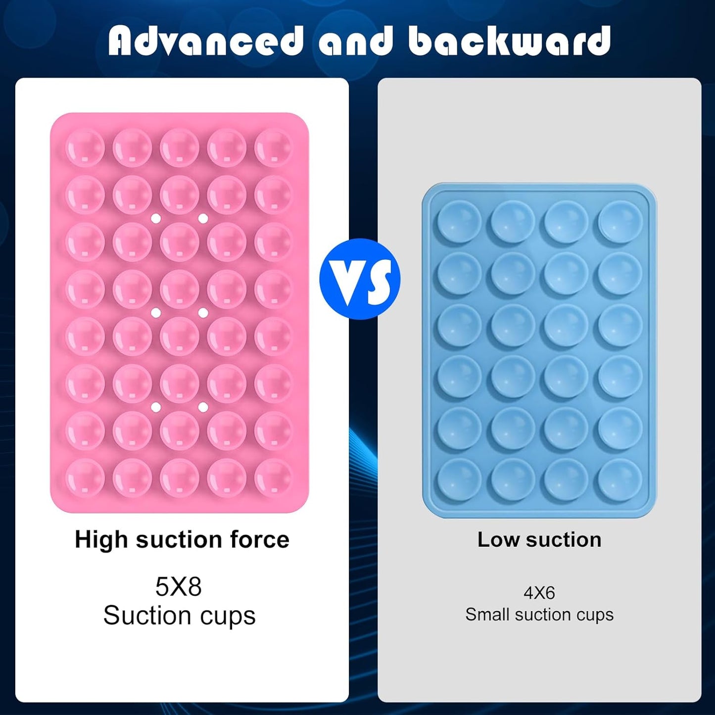 Double Sided Silicone Suction Phone Holder Mount, Silicon Accessory for iPhone and Android, Hands-Free Mirror Shower Phone Holder, TikTok Videos and Selfies (Pink+Transparent)