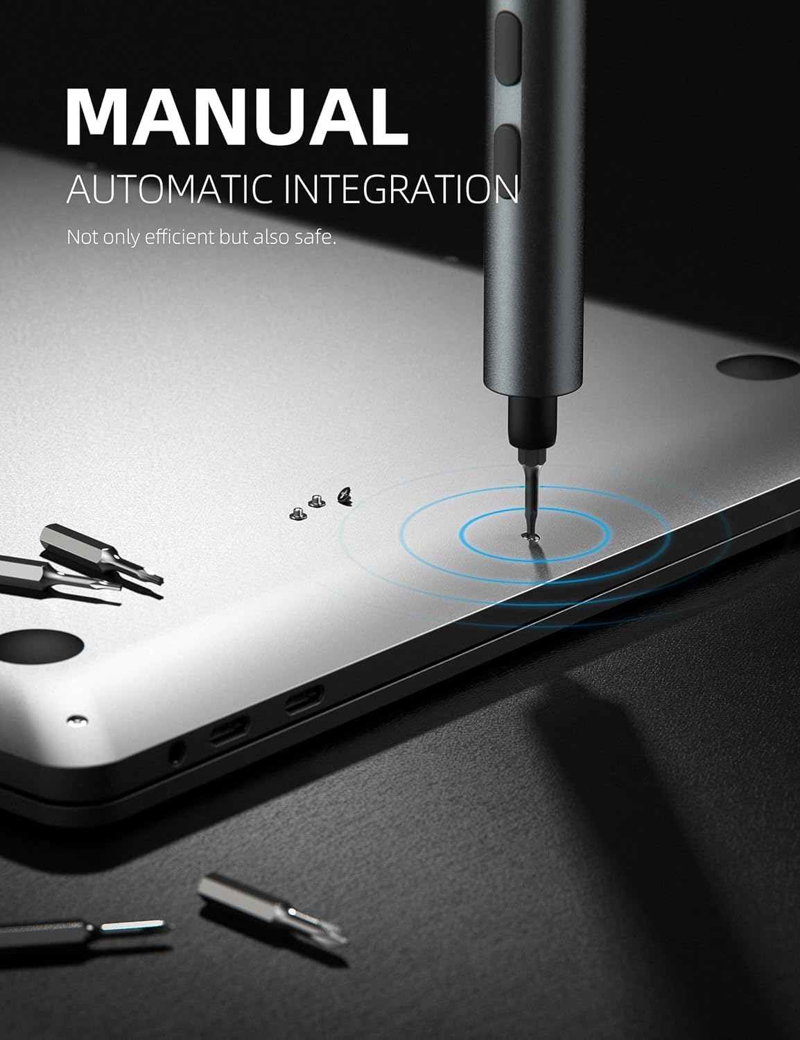 iFu Mini Electric Screwdriver, 42-in-1 Precision Screwdriver Set, Cordless, Magnetic Storage, 5/32''Hex, For Electronics Phone Camera Laptop Watch - Grey